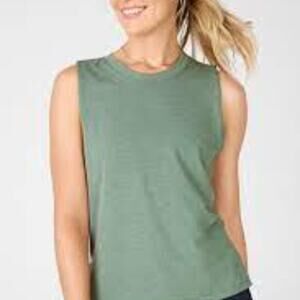 Fabletics Loveday Safari Heather (Sage Green) Muscle Tank Top Size Small
